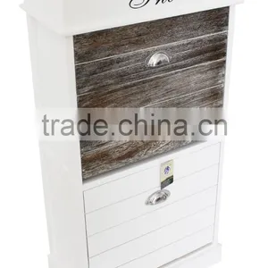 Home Storage Organizer Portable Easy Clean Wood Shoe Cabinet Shoe Storage Rack thumbnail-2