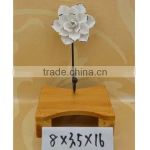 Promotional Gifts Ceramic Flower Wall Hook for Decoration thumbnail-1