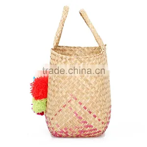 Wholesales Woman Tote Bag, Seagrass Handbag thumbnail-3