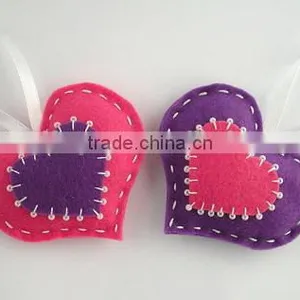 Eco Friendly New Products Promotional Gift Cute Scrapbooking Popular Items Heart Fabric Hanger on Express thumbnail-1
