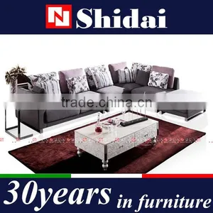 GREY L Shape FABRIC Contemporary Sectional Sofa SET G172-RE thumbnail-1