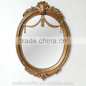 Bed Side Decorative Baroque Style Hanging Console Table and Mirror Set thumbnail-1