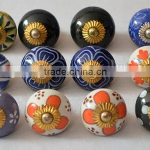 New Mix Design Hand Painted Door Ceramic Knobs thumbnail-1
