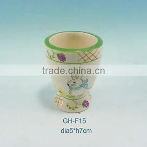Convenient to Take White Ceramic Egg Cup thumbnail-1