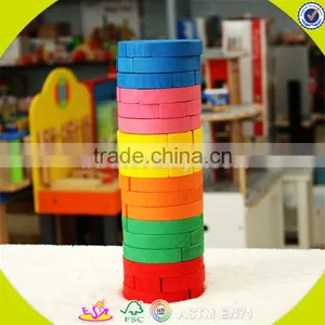 Wholesale Colorful Baby Stacking Blocks Wooden Promotional Bricks Toy Top Fashion Wooden Baby Stacking Blocks Toy W13D119 thumbnail-1
