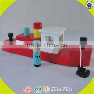 Wholesale Funny Kids Wooden Small Toy Boats Best Design Wooden Small Toy Boats W04F004 thumbnail-1