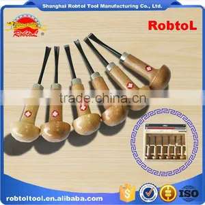 Hand Wood Carving Chisel Set 6 Piece Gouge Woodworking Cut Craft Sculpture Carpenter Tool thumbnail-1
