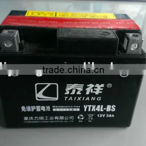 Germany Supplier Two Wheel Battery/yuasa Motorcycle Parts/ (12V 4AH)With Low Price/ Dry Battery thumbnail-4
