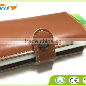 Multi Function Genuine Leather/PU Leather & Aluminum Credit Card Holder Slim Metal RFID Protector Wallet thumbnail-1