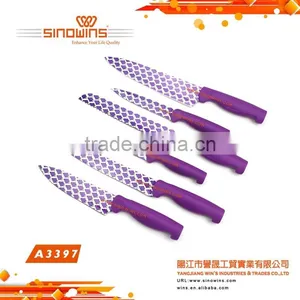A3397-C New Design 5pcs Non-stick Coating Stainless Steel Kitchen Knife Set thumbnail-2