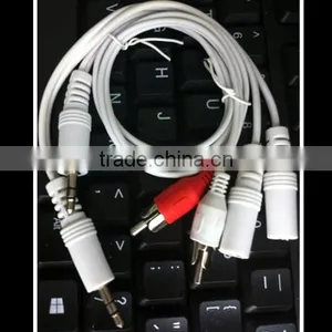 2 Audio Cables for Mobile Phone ,PC, Mac or MP3 thumbnail-1