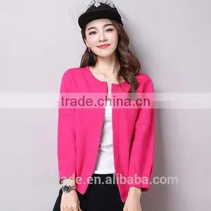 Wholesale New Fashion Knitted Cardigan Tops Candy Color Ladies Cardigan Sweater Women Cardigan thumbnail-6