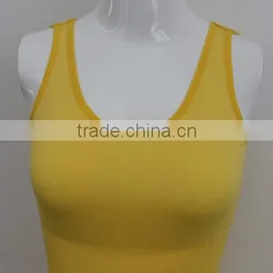 Seamless Ladies Tank Top With Embroidery Butterfly in Back thumbnail-4
