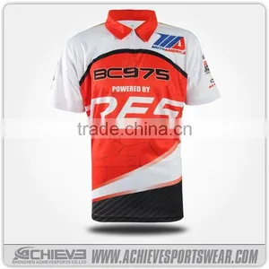 Gym Custom Polyester Cricket Jerseys Active Sublimated Motor Cycling/auto Racing Team Polo Shirts Offical League Jerseys Wear thumbnail-1