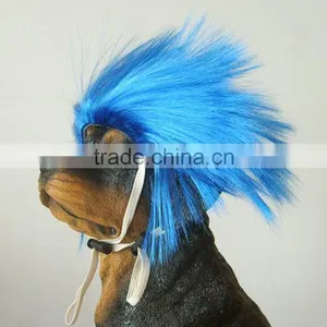 Blue Amazing Wig Pet Dog Cat Wigs Handsome Pet Wig thumbnail-1