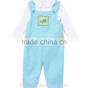 Wholesale Baby Clothes 100% Cotton Western Kids Wear Suspender Set Summer Boys Infant Short Cotton Baby1 Set Newborn Clothes thumbnail-1