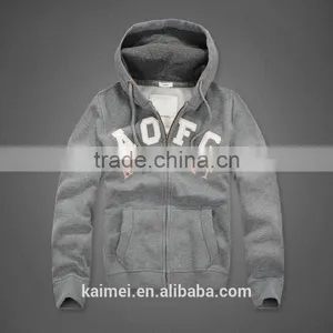 2017 New Design Popular Eco-friendly Breathable Fleece Spring Zipper Hoodie CVC (60/40) thumbnail-1