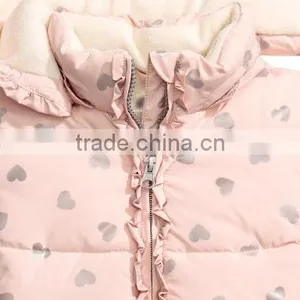 2017New Design Winter Kid Fashion Print Padded Jacket Coat Girls Outwear Pinky thumbnail-2