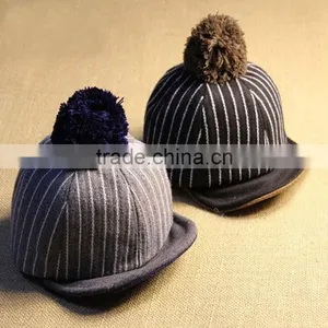 F40474A Korean Style Autumn New Fashion Striped Baby Baseball Cap thumbnail-1