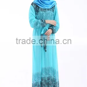 Hot Sales Indonesia, Malaysia Women Long Sleeve Muslim Evening Dress thumbnail-4