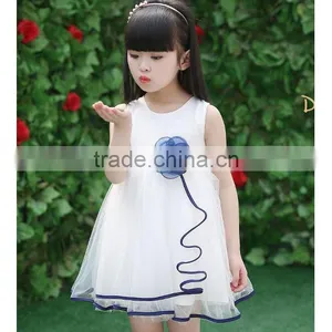 2017 New Summer Flower Tulle Teen Girl Wedding Party Dress thumbnail-2