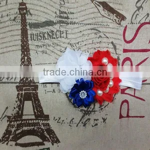 Baby 4th of July Pearl and Rhinestone Headbands For Girls Hair Decoration thumbnail-1