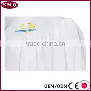 White Church Prayer Choir Robes With Logo Embroidery on York thumbnail-2