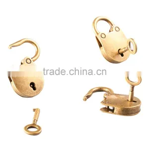 2016 3Pcs/set Antique Bronze Plated Chinese Style Vintage Padlock Jewelry Chest Box Notebook Lock Luggage Belt Padlock With Keys thumbnail-6
