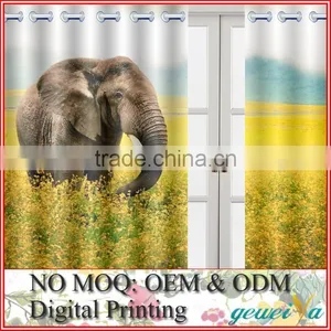 Custom Blackout Fabric 3D Digital Printed Curtain thumbnail-3