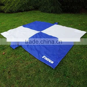 9x10 Feet Family Size 6-8 People 210T Nylon Picnic Camping Beach Blanket With Anchors, Stakes, Pockets Waterproof Quick Dry thumbnail-1