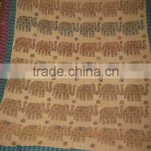 Reversible Vintage Kantha Quilt and Rugs thumbnail-1