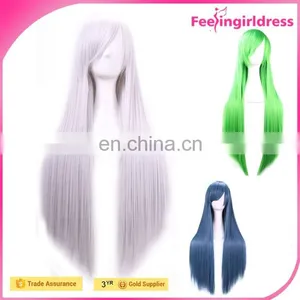 Fashion Quality Synthetic Feathers Cosplay Wig Long Purple thumbnail-5