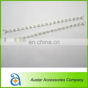 6.5" Single Row Silver Rhinestone Bikini Connector thumbnail-1