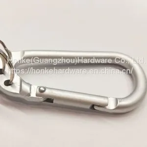 Hot Selling Swivel Spring Snap Hook D Type With Key Ring Colorful Aluminum Snap Hook thumbnail-3