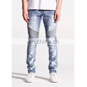 DiZNEW Custom Patchwork Unbranded Ripped Skinny Jeans For Men thumbnail-2