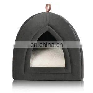 Cat Cave With Cushion Bed for Small Animals Cat Bed With Removable Washable Cat Supplies thumbnail-1
