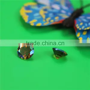 Fashion Jewelry Stone 12mm Round Olivine Zircon ab Stone thumbnail-1