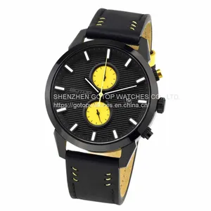 FEATURES OF SS661 GENUINE LEATHER DUAL DIAL WATCHES FOR MEN thumbnail-3