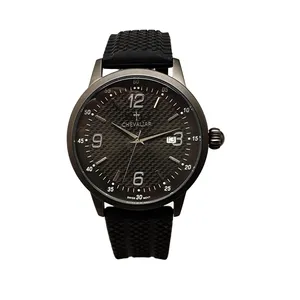 Stainless Steel Fashion Gents Watches Water Resistance Genuine Leather Quartz Man Watch thumbnail-1