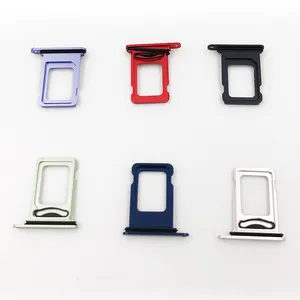 Mobile Phone Sim Cards For IPhone 12 Dual Sim Card Tray Slot Holder Adapter Cell Phone Spare Parts thumbnail-3