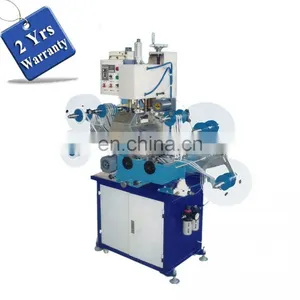 UT12 Automatic Fabric Label Hot Foil Stamping Machine, Textile Garment Tape Heat Transfer Press thumbnail-1