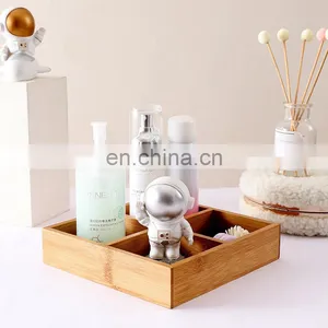 Custom Desktop Earrings Bead Coin Makeup Cosmetic Jewelry Sneaker Tea Organizer Home Cross Storage Wooden Bamboo Cube Boxes thumbnail-2