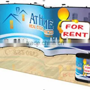 W Curve Portable Aluminum Pop Up Display Booth With Graphic Manufacturer thumbnail-1