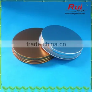 Big Silver Aluminum Cap for Plastic PET Cream Jar,89mm Silver Aluminum Lid thumbnail-1