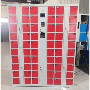 Custom Electronic Parcel Locker Hengna Brand Blue/Green/Red Color Options School University Campus Student Storage Solution thumbnail-3