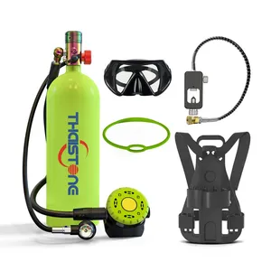 THAISTONE 2.3L Mini Scuba Dive Air Tank With Snorkeling Recreational Diving Mask Set thumbnail-1