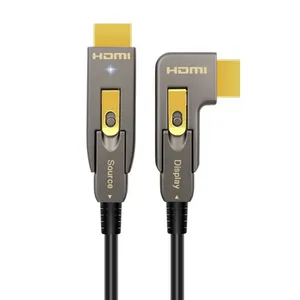 8K HDMI2.1 Fiber Optic Cable-Detachable-Latching-LED Indication,DM-Angled DM,48Gbps 4K/120Hz thumbnail-1