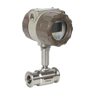 Digital Tri-Clamp Stainless Steel 304/316L Liquid Turbine Flow Meter thumbnail-1