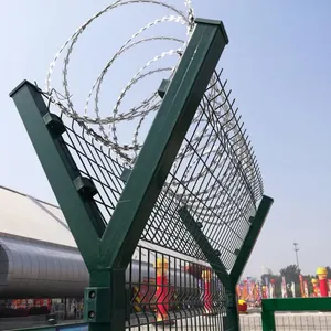 Razor Blade Wire Mesh Roll / Security Razor Blade Fence for House / Far Barbed Wire Mesh thumbnail-1