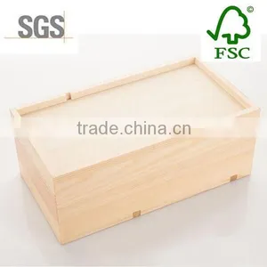 Eo-friendly Pine Wood Multi-function Tissue Storage Box for Sale thumbnail-6